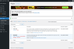 Page screenshot: Plugins ‹ Test site — WordPress
