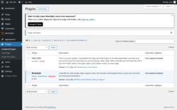 Page screenshot: Plugins ‹ Test site — WordPress