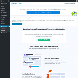 Page screenshot: OptinMonster → TrustPulse