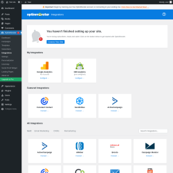 Page screenshot: OptinMonster  &rarr; Integrations