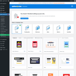 Page screenshot: OptinMonster  &rarr; Templates
