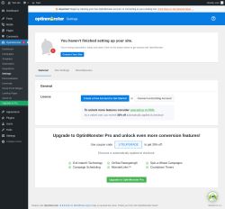 Page screenshot: OptinMonster  &rarr; Settings