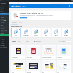 Page screenshot: OptinMonster  &rarr; Templates