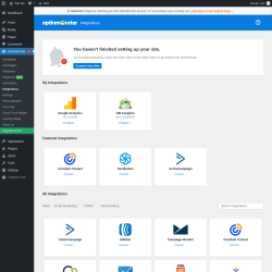 Page screenshot: OptinMonster  &rarr; Integrations