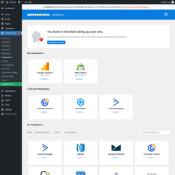 Page screenshot: OptinMonster  &rarr; Integrations