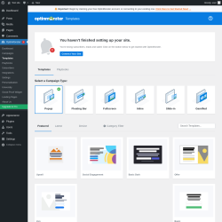 Page screenshot: OptinMonster  &rarr; Templates