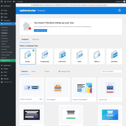 Page screenshot: OptinMonster  &rarr; Templates