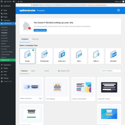 Page screenshot: OptinMonster  &rarr; Templates