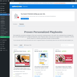Page screenshot: OptinMonster  &rarr; Playbooks