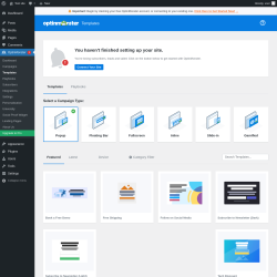 Page screenshot: OptinMonster  &rarr; Templates