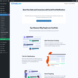 Page screenshot: OptinMonster  &rarr; Social Proof Widget