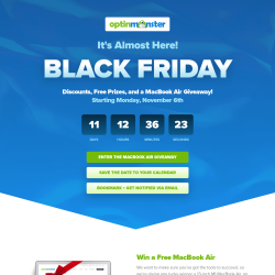 Page screenshot: OptinMonster  &rarr; Black Friday!