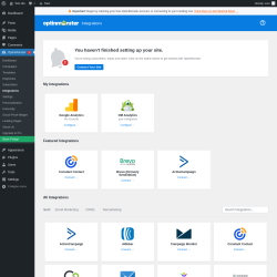 Page screenshot: OptinMonster  &rarr; Integrations