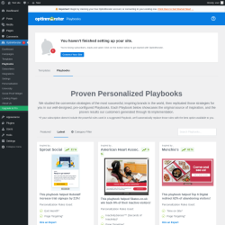 Page screenshot: OptinMonster  &rarr; Playbooks