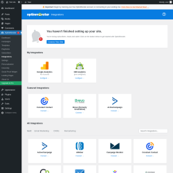 Page screenshot: OptinMonster  &rarr; Integrations