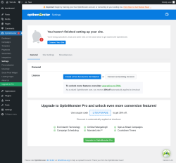 Page screenshot: OptinMonster  &rarr; Settings