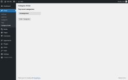 Page screenshot: Posts &rarr; Category Order