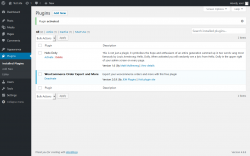 Page screenshot: Plugins &lsaquo; Test site &mdash; WordPress