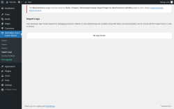 Page screenshot: WebToffee Import Export (Basic) &rarr; Import Logs