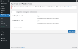 Page screenshot: WebToffee Import Export (Basic) &rarr; General Settings