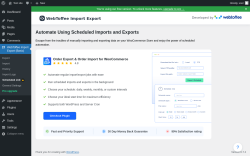 Page screenshot: WebToffee Import Export (Basic) → Scheduled Job 