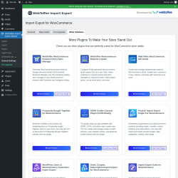 Page screenshot: WebToffee Import Export (Basic) → General Settings → Other Solutions