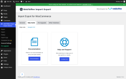 Page screenshot: WebToffee Import Export (Basic) &rarr; General Settings &rarr; Help Guide
