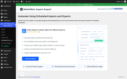 Page screenshot: WebToffee Import Export (Basic) &rarr; Scheduled Job 