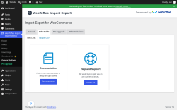 Page screenshot: WebToffee Import Export (Basic) &rarr; General Settings &rarr; Help Guide
