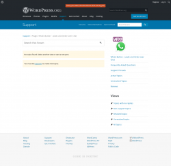 Page screenshot: Settings &rarr; Support Forum