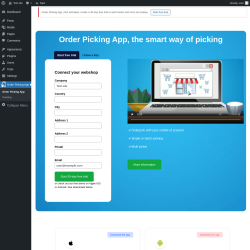 Page screenshot: Order Picking App