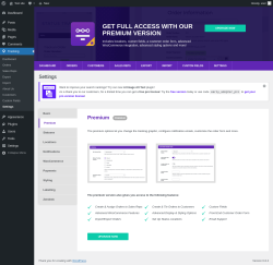 Page screenshot: Tracking → Settings → Premium