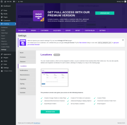 Page screenshot: Tracking → Settings → Locations