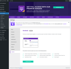 Page screenshot: Tracking → Settings → Zendesk