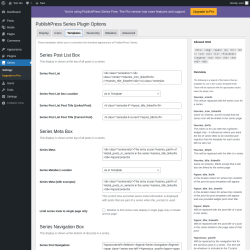 Page screenshot: Series &rarr; Templates