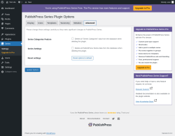 Page screenshot: Series &rarr; Advanced