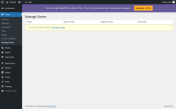 Page screenshot: Posts &rarr; Manage Series