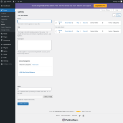 Page screenshot: Posts &rarr; Series