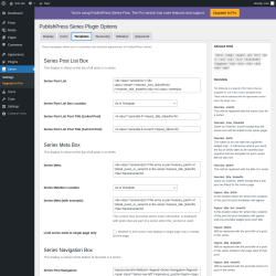 Page screenshot: Series &rarr; Templates