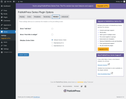 Page screenshot: Series &rarr; Metabox