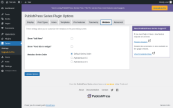 Page screenshot: Series &rarr; Metabox