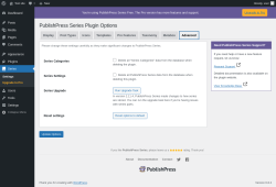 Page screenshot: Series &rarr; Advanced