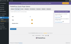 Page screenshot: Series &rarr; Post Types