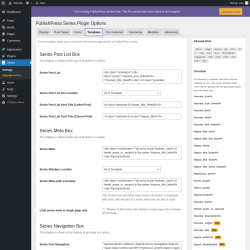 Page screenshot: Series &rarr; Templates