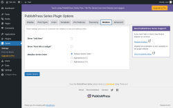 Page screenshot: Series &rarr; Metabox