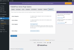 Page screenshot: Series &rarr; Advanced