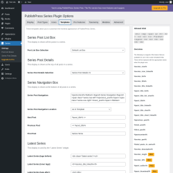 Page screenshot: Series &rarr; Templates