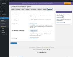 Page screenshot: Series &rarr; Advanced