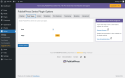Page screenshot: Series &rarr; Post Types