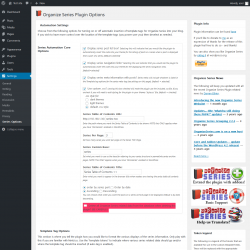 Page screenshot: Settings  &rarr; Series Options